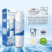 Vada Pure - Replacement Refrigerator Water Filter for EDR4RXD1, UKF8001P, UKF8001AXX-750, Whirlpool 4396395, 469006, PUR, Puriclean II, 46-9006 - Pack of 3 Water Filter Vada Pure 